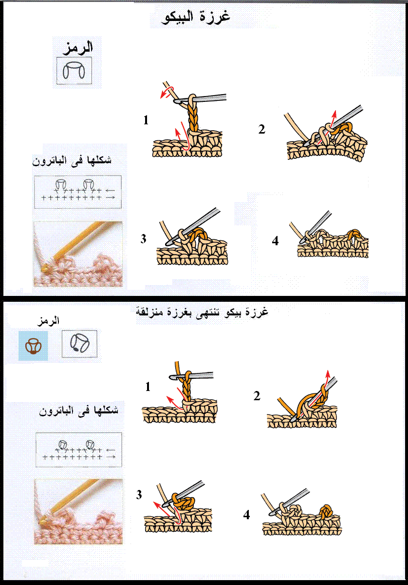 اسماء غرز الكروشيه , طريقه تفصيل الكروشيه وانواعه واسماء الغرز